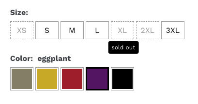 Variant Option Product Options - Variant Option Product Options