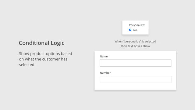 Variant Option Product Options Conditional Logic